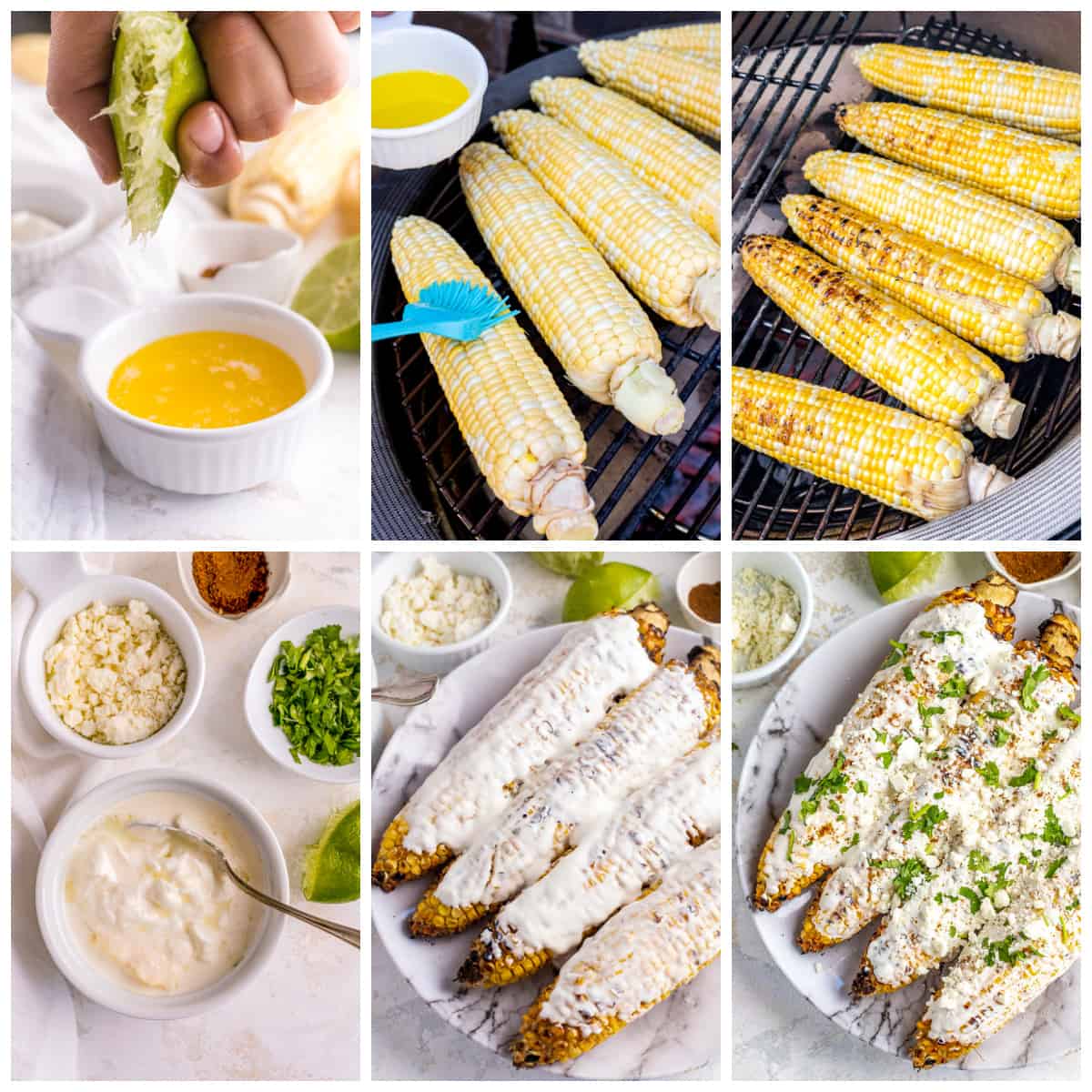 Step by step photos no how to make Mexican Street Corn