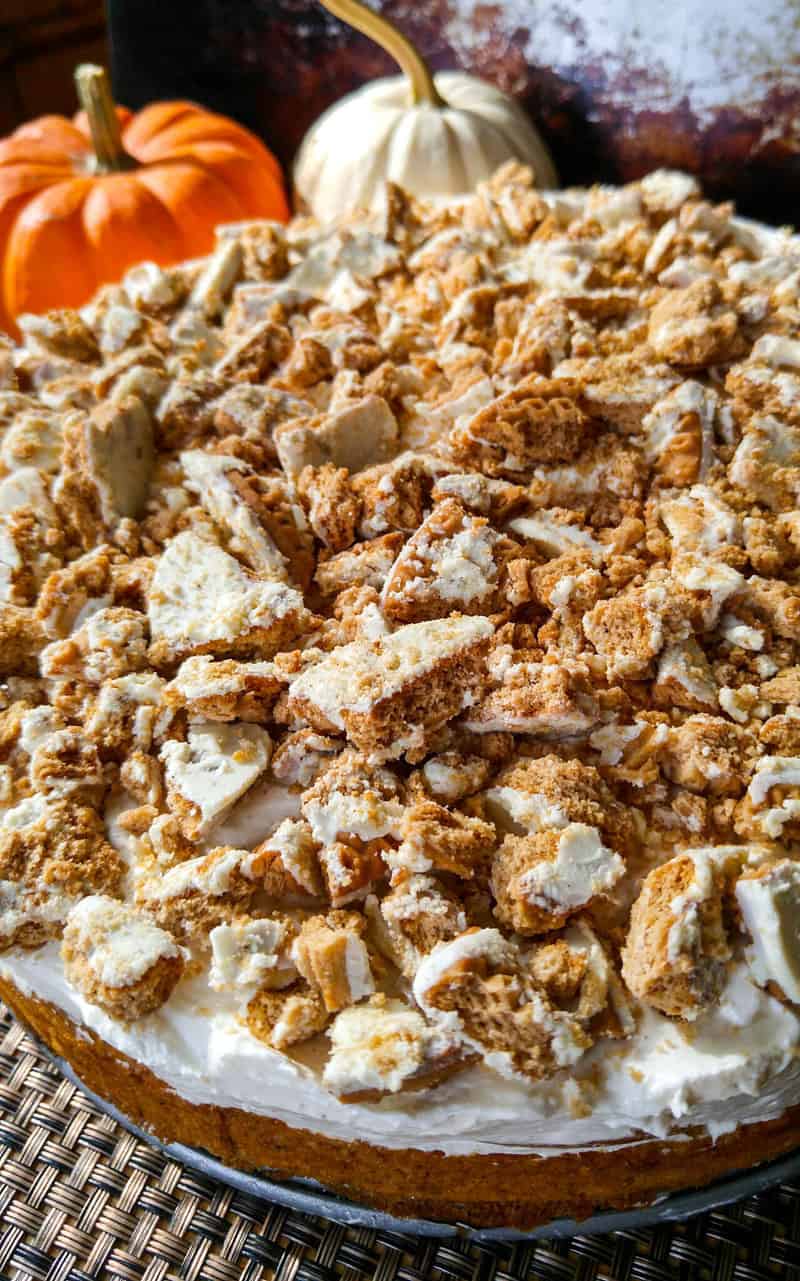 Pumpkin Spice No Bake Cheesecake Cake 3