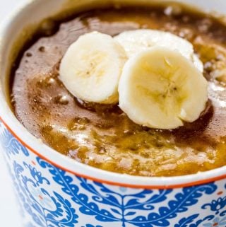 Microwave Banana Custard Pudding (quick mug cake)