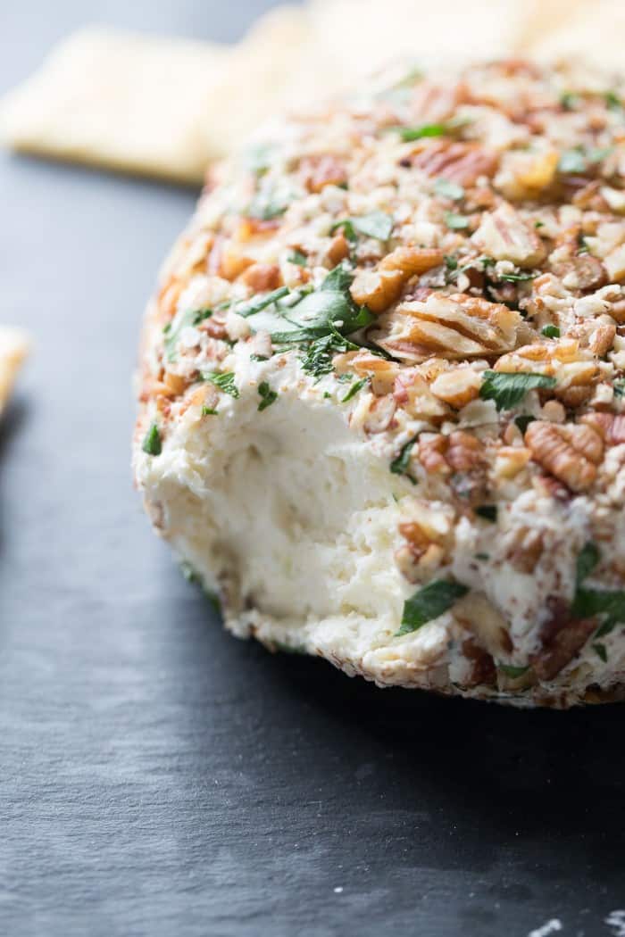 Cheeseball-with-Asiago-and-Roasted-Garlic-Throwback Thursday Link Party | https://dadwhats4dinner.com/