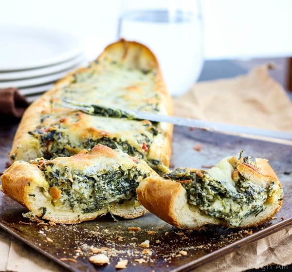 Spinach Dip Stuffed French Bread Tornadough Alli