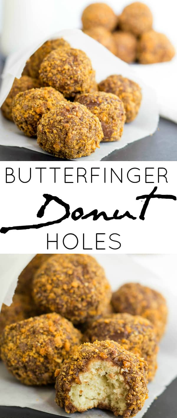 Butterfinger Donut Holes Collage