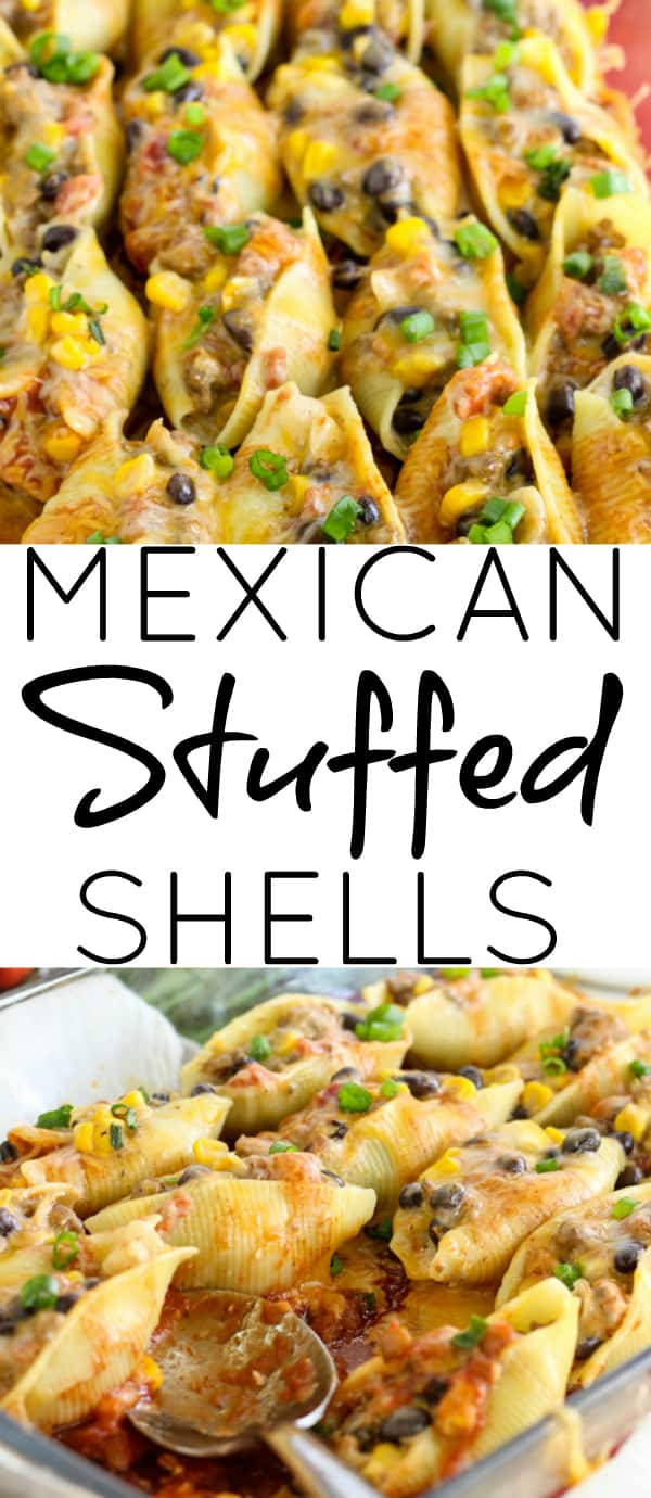 Mexican Stuffed Shell Collage