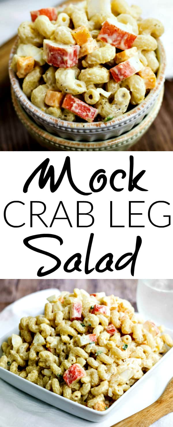 Mock Crab Leg Salad Collage