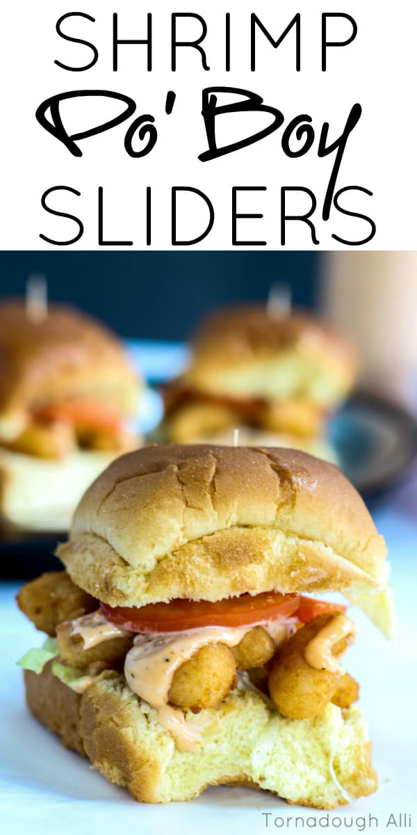 Delicious and easy Shrimp Po' Boy Sliders are a great addition to any weeknight meal.