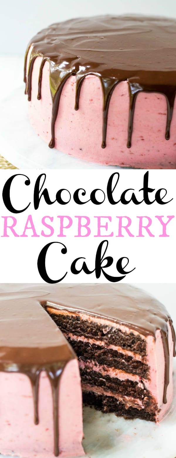 Chocolate Raspberry Cake Collage