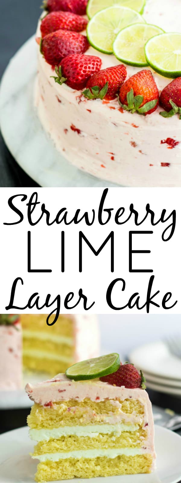 Strawberry Lime Cake Collage