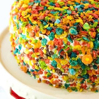 Fruity Pebbles Marshmallow Cake