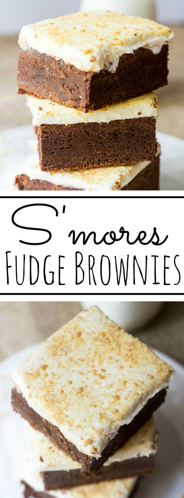 S'mores Fudge Brownies Collage