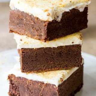 S'mores Fudge Brownies stacked