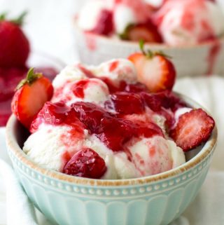 Strawberry Banana Ice Cream Topping
