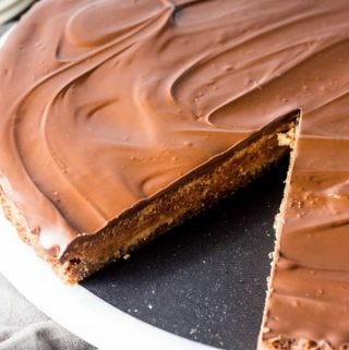 Brownie Bottom Peanut Butter Cup Tart