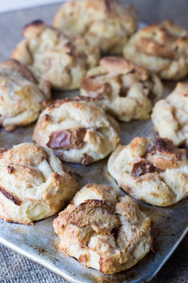 Finished Strawberry French Toast Muffins in muffin tin