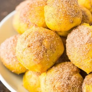 Cinnamon Sugar Pumpkin Pretzel Bites