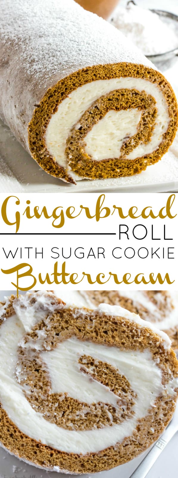 Gingerbread Roll collage with words in middle