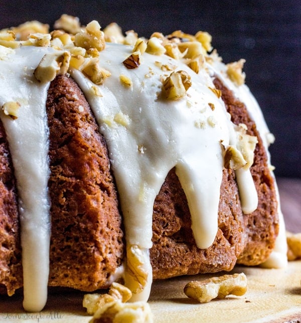 Banana Vanilla Bean Cream Cheese Bundt Cake