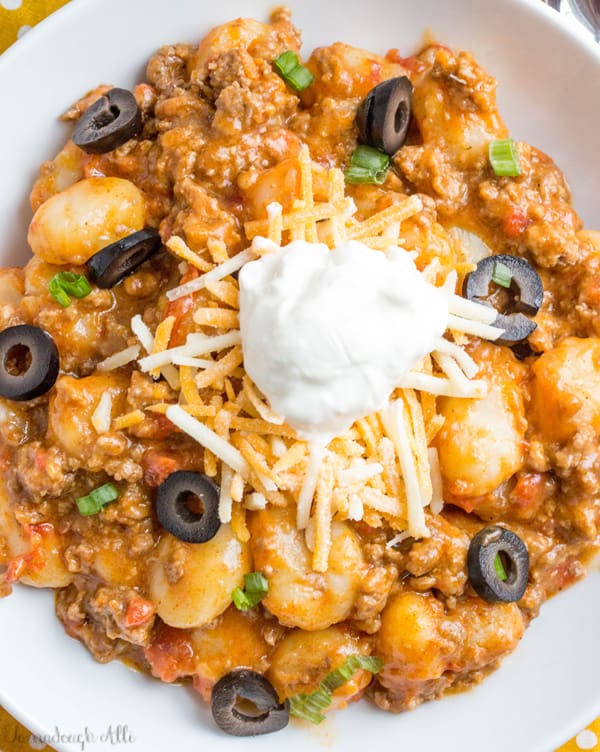 One Pot Taco Gnocchi