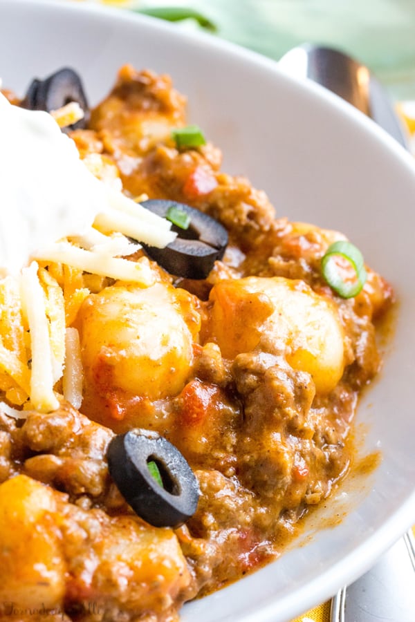 One Pot Taco Gnocchi