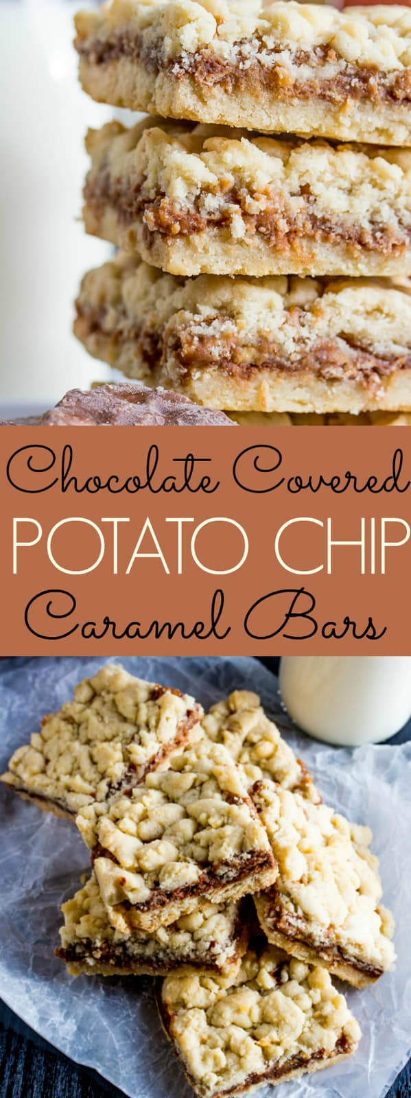 Chocolate Covered Potato Chip Caramel Bars