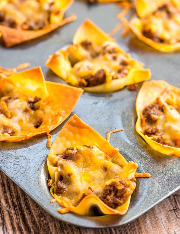 Taco Wonton Cups