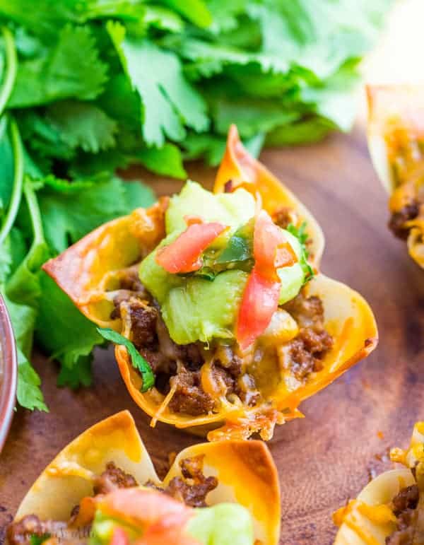 Taco Wonton Cups