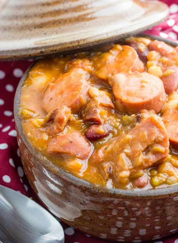 Cajun Ham and Sausage Bean Soup