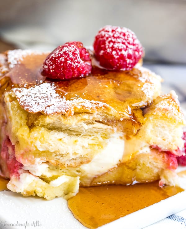 Raspberry Cream Cheese French Toast Bake