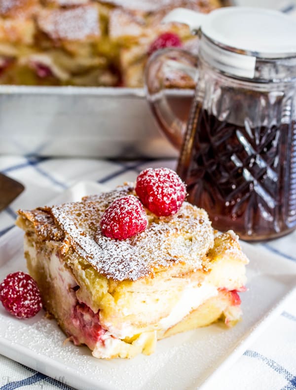 Raspberry Cream Cheese French Toast Bake