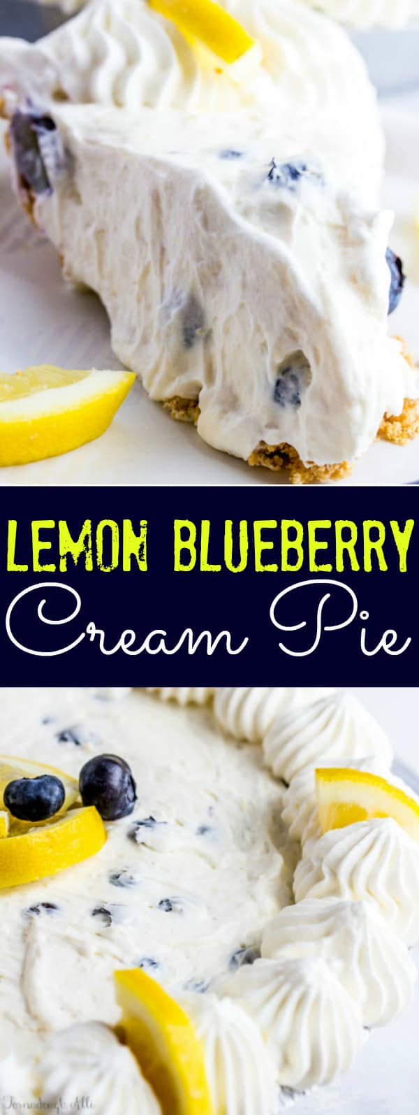 Lemon Blueberry Cream Pie