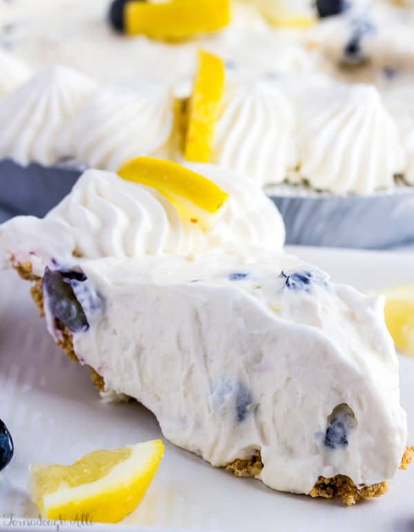 Lemon Blueberry Cream Pie - Tornadough Alli