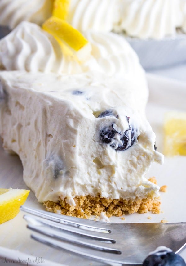 Lemon Blueberry Cream Pie - Tornadough Alli