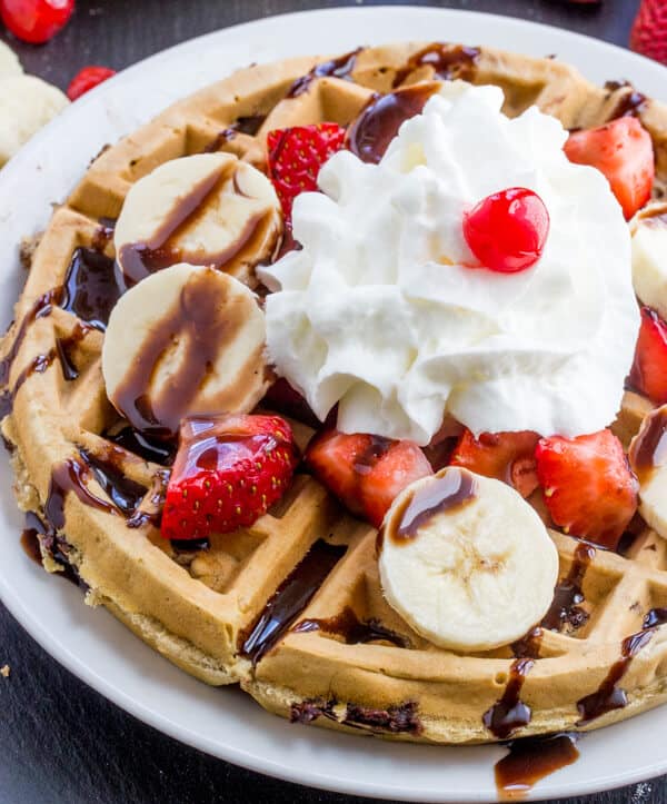 Banana Split Waffles