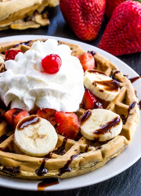 Banana Split Waffles