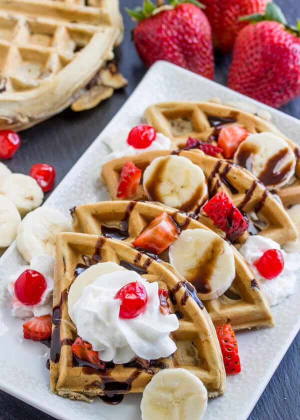 Banana Split Waffles