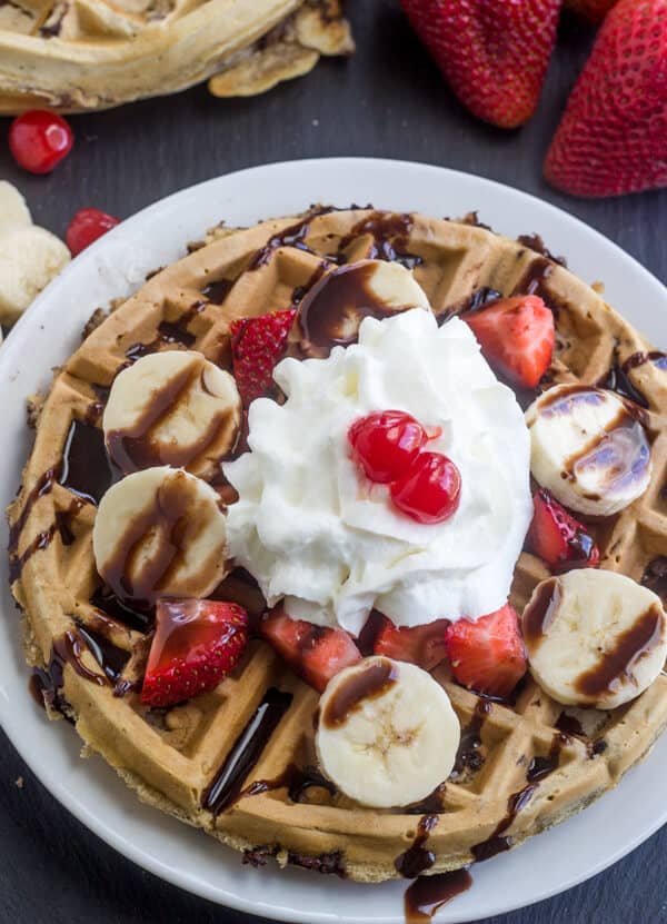 Banana Split Waffles