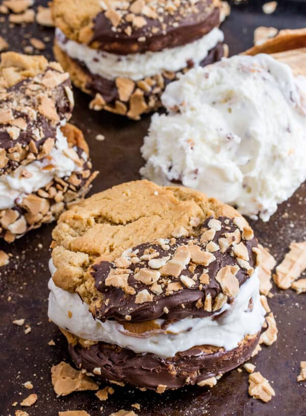 Peanut Butter Ice Cream Sandwiches