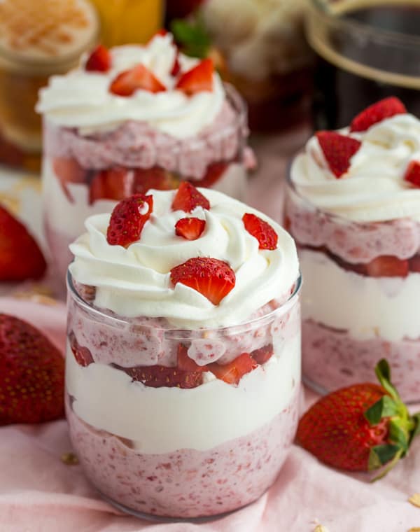 Strawberries and Cream Overnight Oats