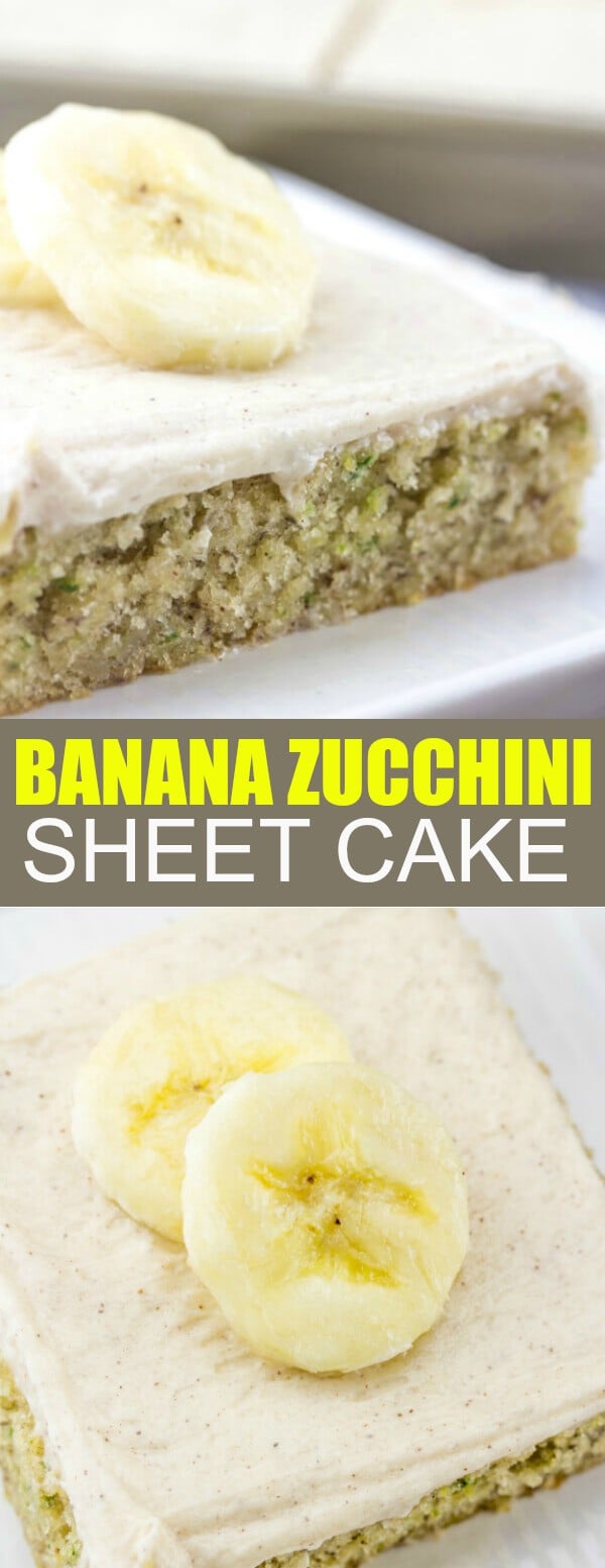 Banana Zucchini Sheet Cake