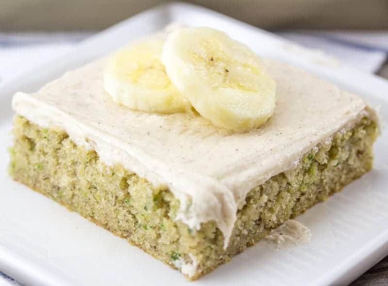 Banana Zucchini Sheet Cake {A Fun Sheet Cake for Gatherings}