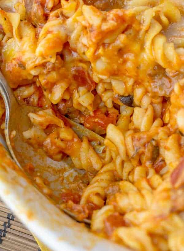 Supreme Pizza Pasta Bake