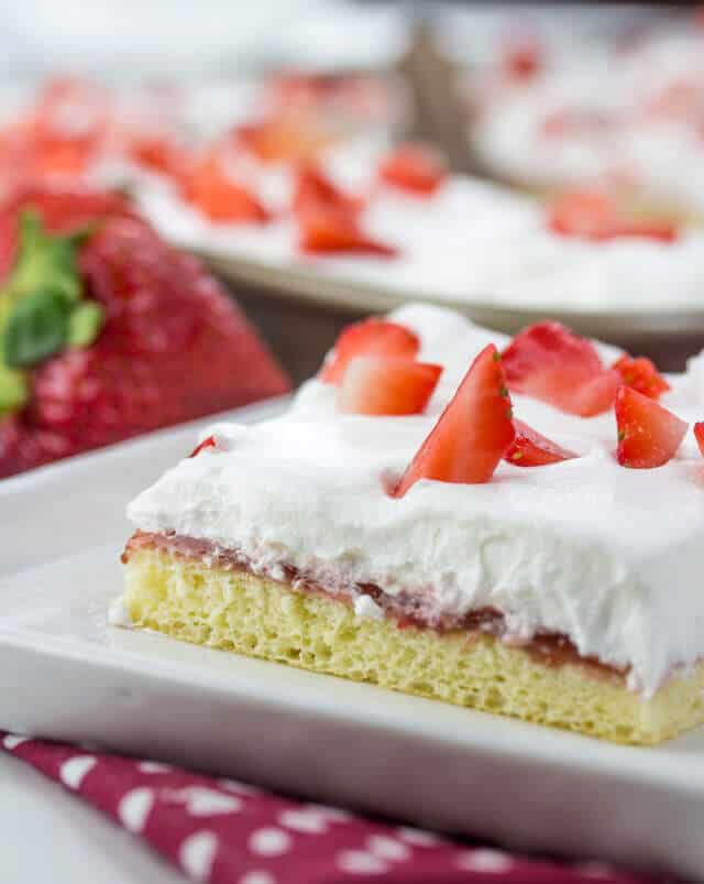 Strawberry Chiffon Sheet Cake