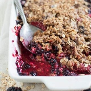 Give up the pre made store desserts and step in to sweet comfort food with this easy to make, no-fuss mixed berry crisp. Travels great, soothes your soul.