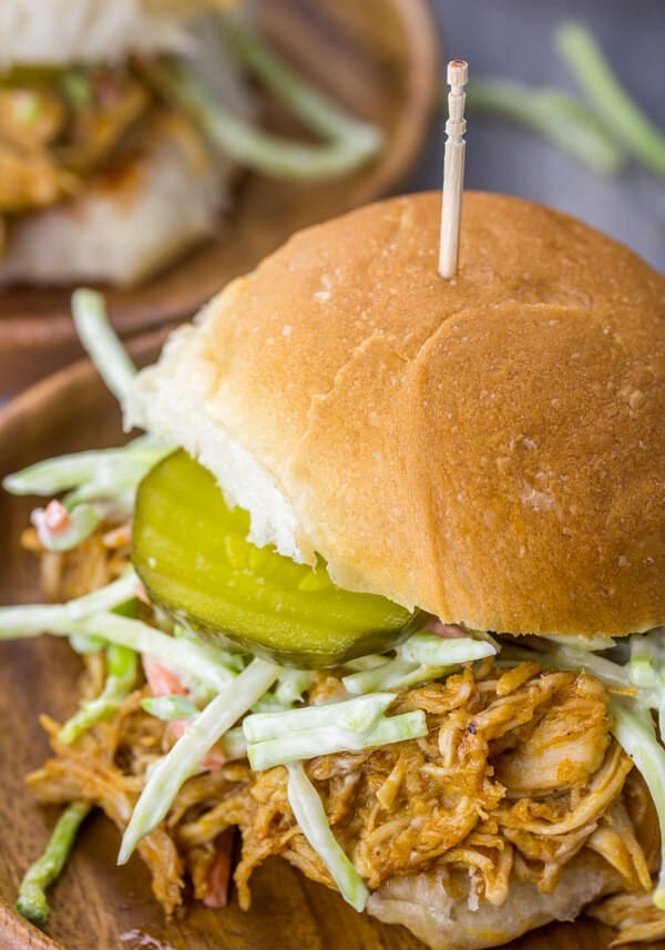 Slow Cooker Nashville Hot Chicken Sandwiches {A Spicy Weeknight Fave}