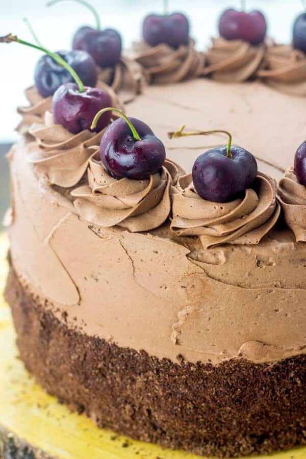 Chocolate Cherry Amaretto Cake