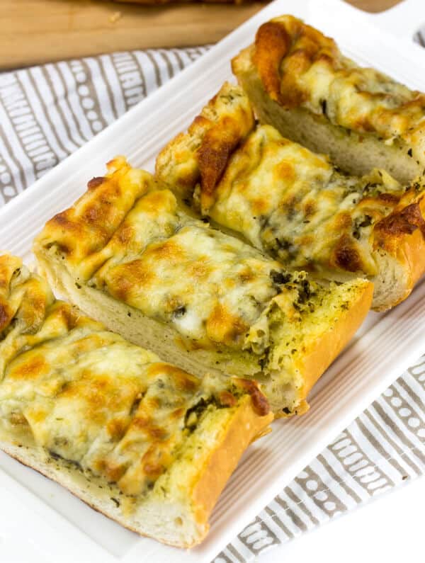 Cheesy Pesto Garlic Bread