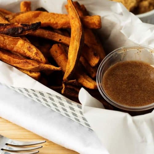 White Sweet Potato Fries (Cinnamon Cayenne!) - Champagne Tastes®