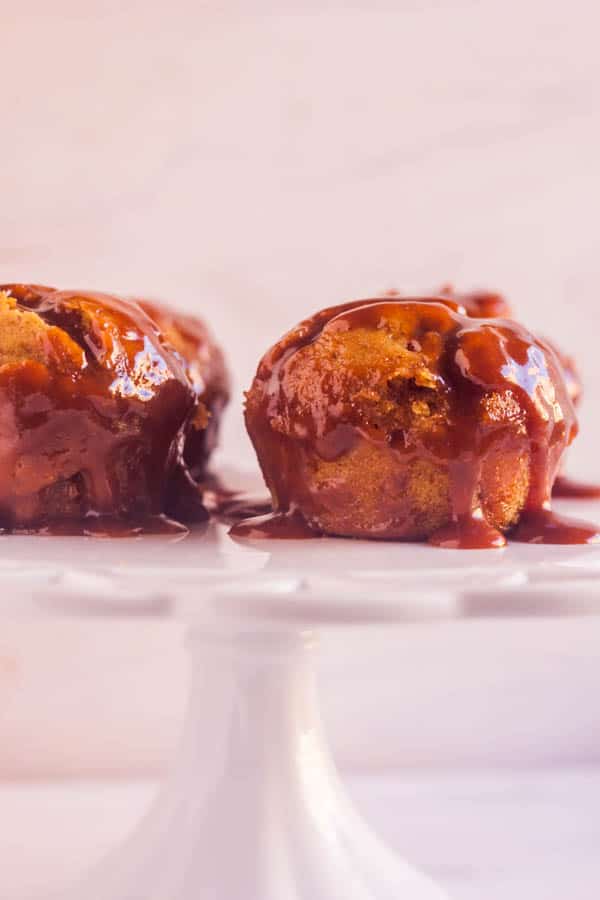 Sticky Pumpkin Caramel Puddings are a fall-inspired play on the classic British dessert, Sticky Toffee Pudding. What makes this dessert stand out, especially, is the brown butter ice cream!