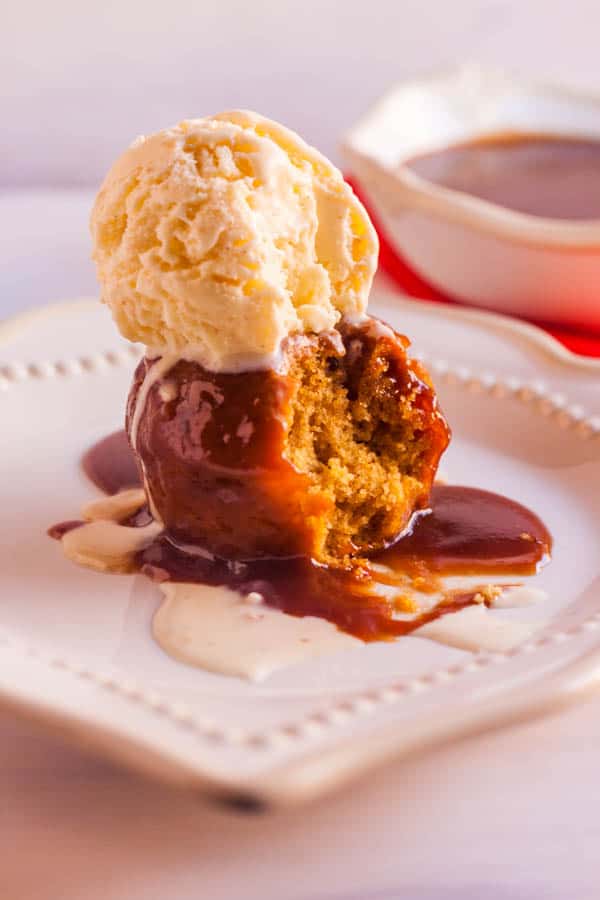 Sticky Pumpkin Caramel Puddings are a fall-inspired play on the classic British dessert, Sticky Toffee Pudding. What makes this dessert stand out, especially, is the brown butter ice cream!