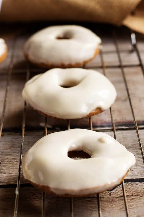 A traditional cake donut infused with pumpkin and covered in a decadent, cream cheese glaze.  Our pumpkin donuts are sure to be your favorite Fall treat!