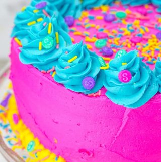 Shopkins Layer Cake {A Bright Fun Birthday Cake}